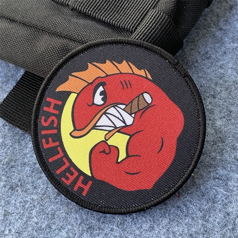 Urban Backpack Tactical - HELLFISH Logo imprimé Patch crochet et