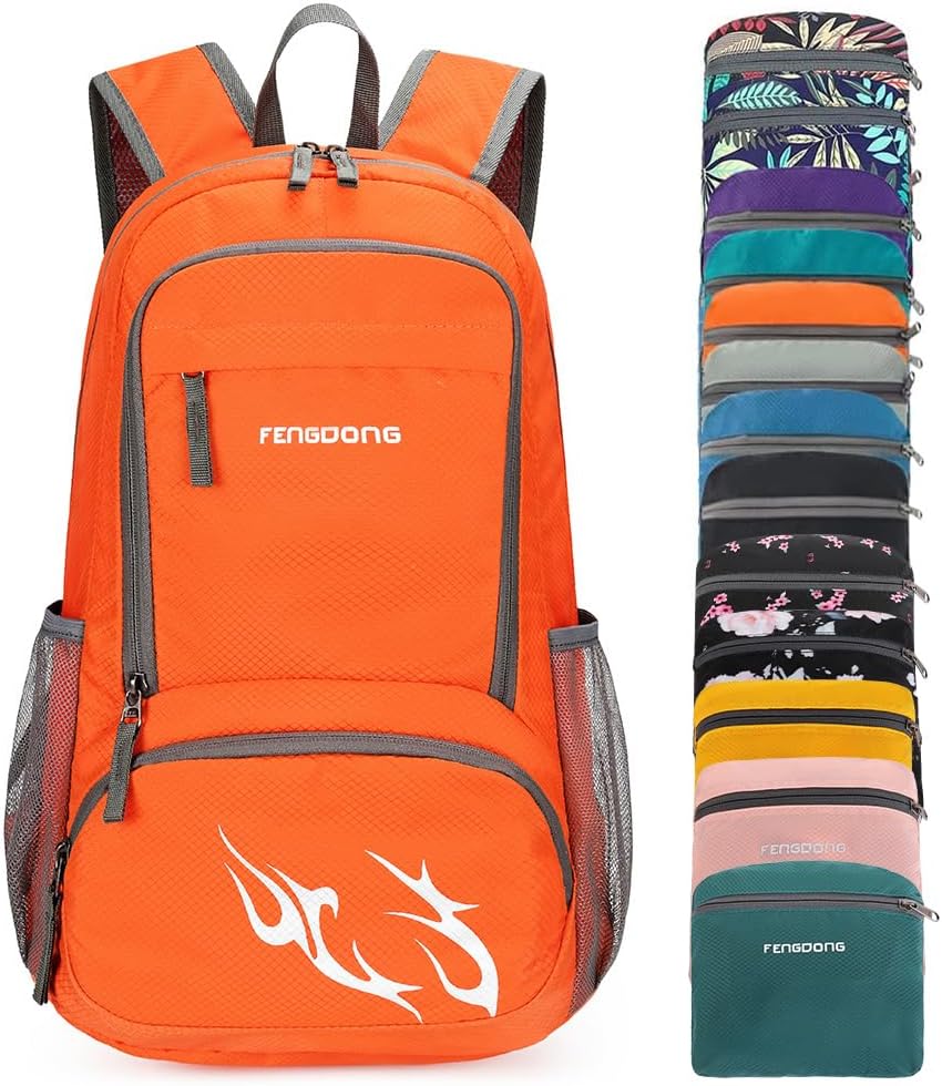 Foldable Backpack Small - FENGDONG 35L léger pliable imperméable emballable